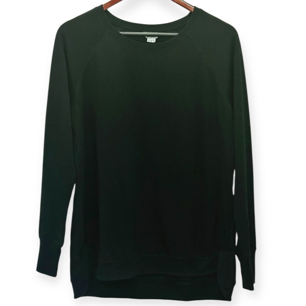Danskin Black Lightweight Sweater Womens Large Crew Neck Minimalist Pullover